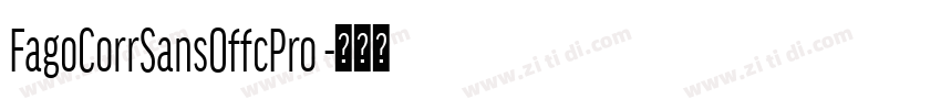 FagoCorrSansOffcPro 字体转换